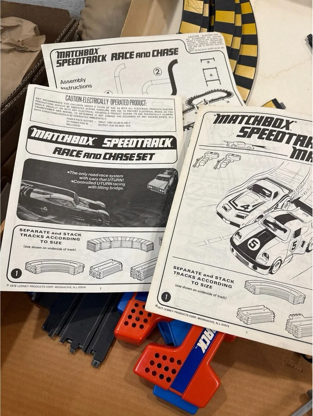 Vintage 1978 Matchbox Speed Tracks Race & Chase Set With Three Cars Tested